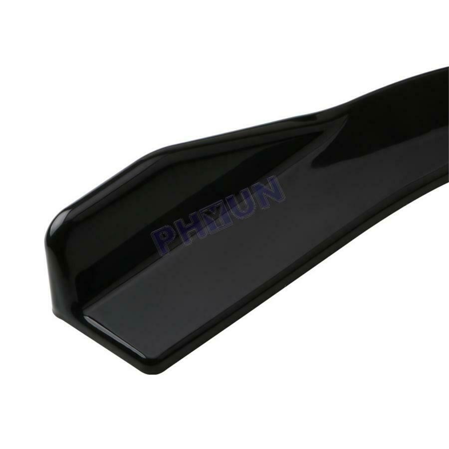 2x Glossy Black Car Rear Bumper Spoiler Lip Anti-crash Body Side Skirt Universal