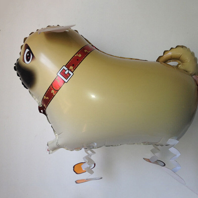 Children Walking Foil Pet Pug Dog Balloon Helium Fun Party Birthday Deco.l8