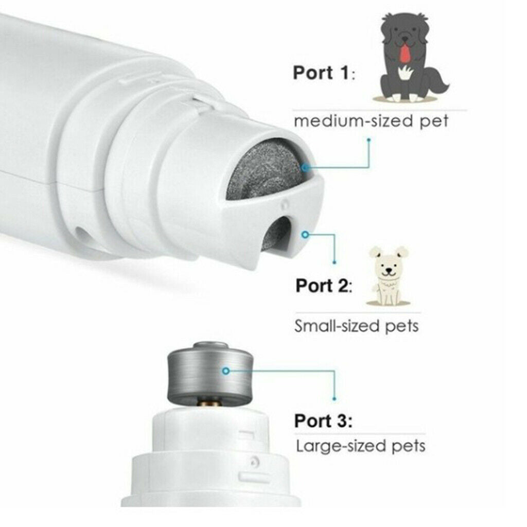 Portable Pet Nail Grinder Dog Claw Paw Care Trimmer Clipper Grooming Tool