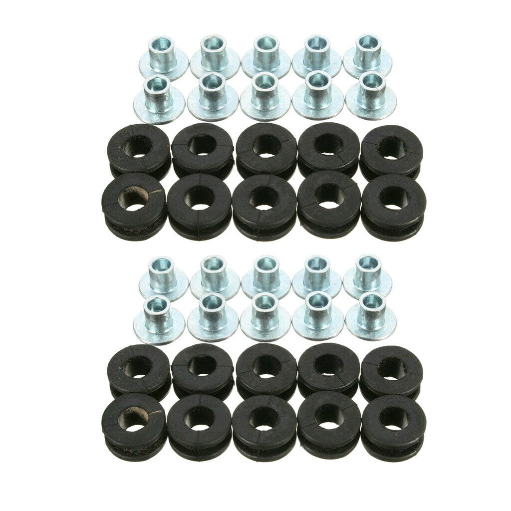 20x Motorcycle Rubber Grommets Bolt For  Yamaha for Suzuki Kawasaki Fairing