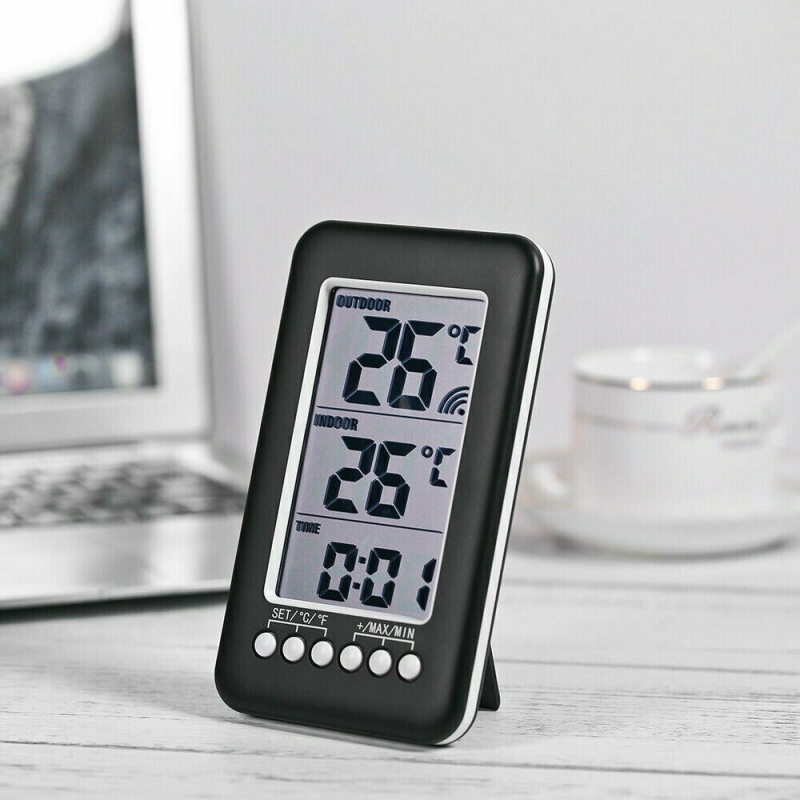 Indoor Wireless Transmitter Outdoor Digital Thermometer Clock Thermometer