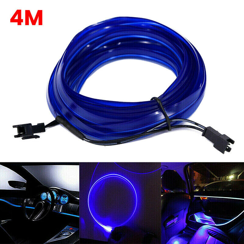 4M Car Interior LED Ambient Light Atmosphere lamp Optical Fiber Light Door LH TH