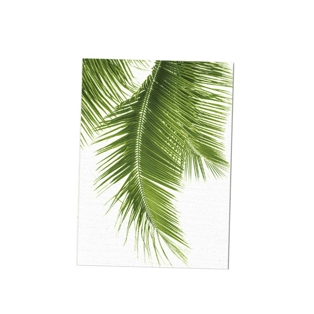 3Pcs Unframed Modern Art Canvas Oil Painting Green Leaf Print Wall Decor S