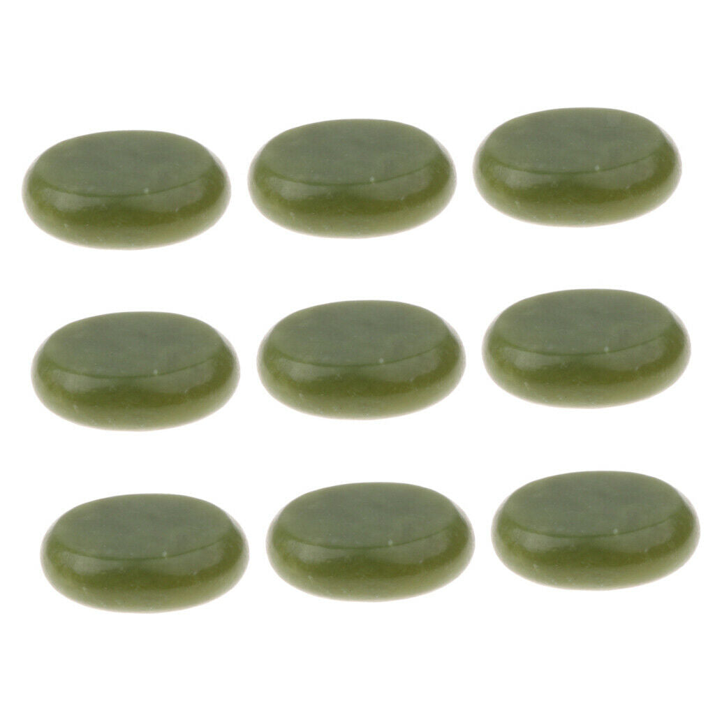 9 Pcs Jade Hot Massage Stone for Facial Body Hot Stone Spa Massage 5 x 6cm