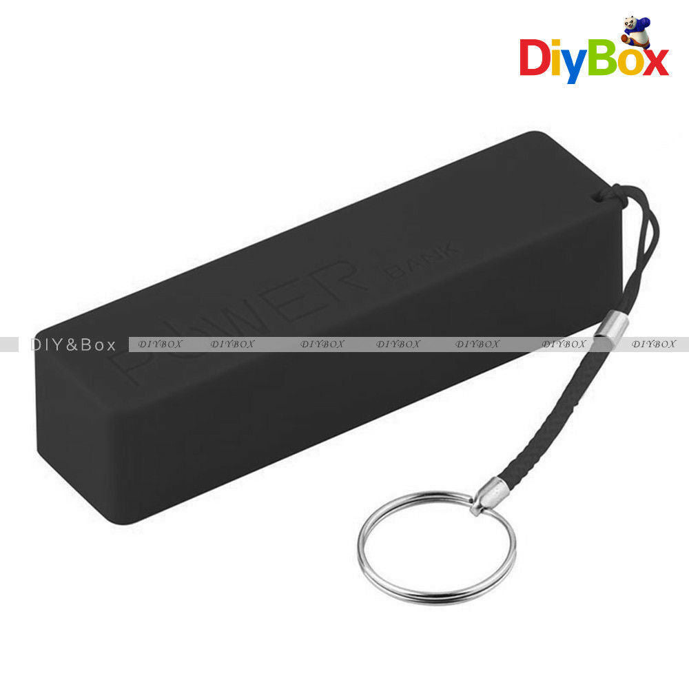 DIY Black USB Power Bank Charger Pack Box Battery Case For 1x18650 Portable