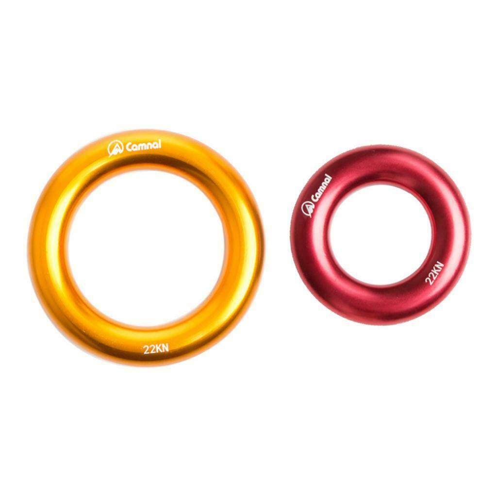 Pack Of 2 Aluminum Alloy Climbing Rappel Rings for Rock Arborist  , L+S