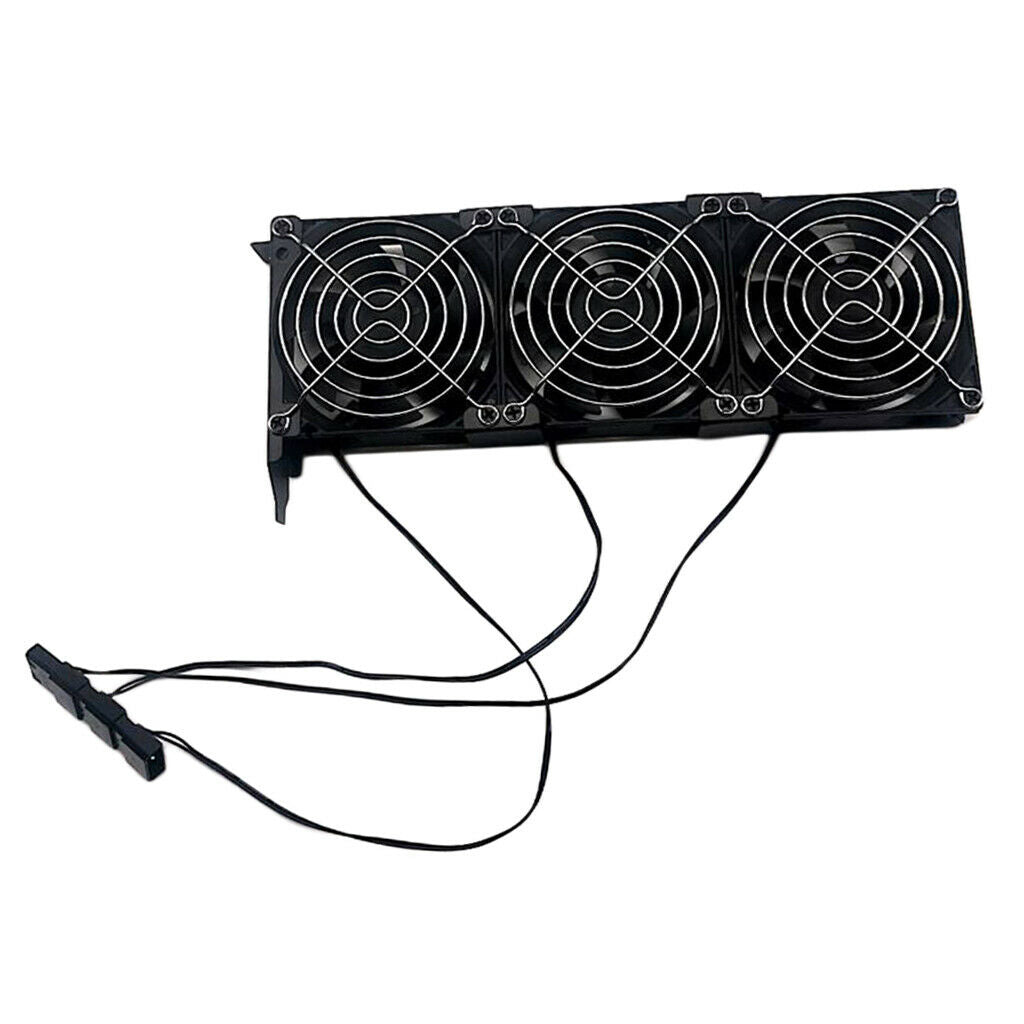 Quiet Graphic Card Triple Fans PCI Slot Bracket VGA Radiator Cooling System