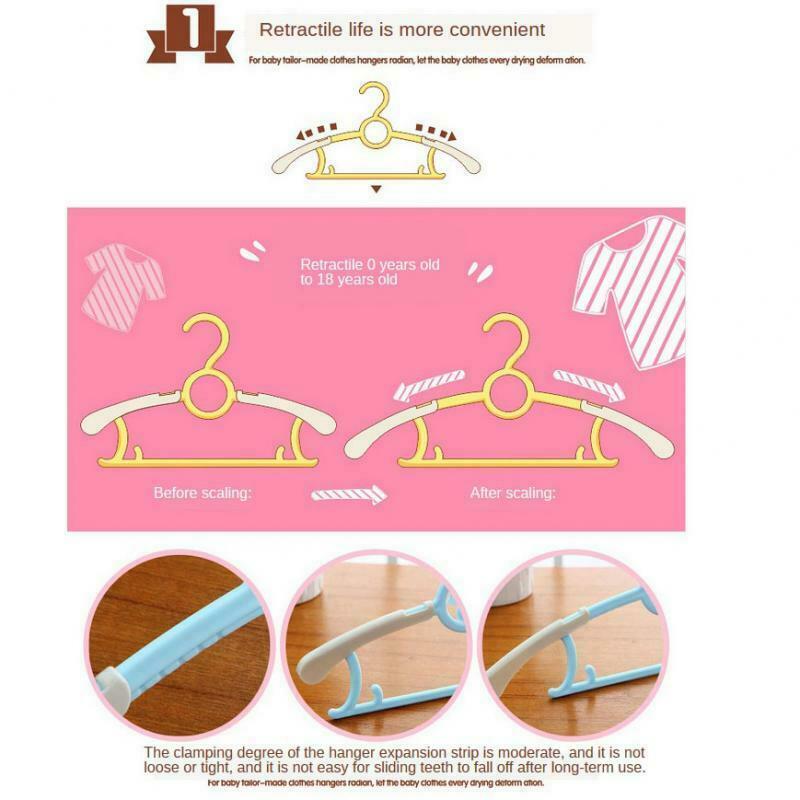 20pcs Kids Hangers Retractable Children's Bar Hangers for Coat Trouser Skirt