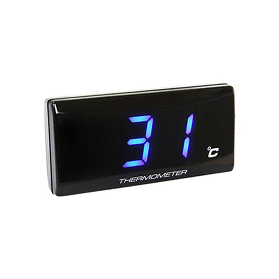 Blue LED Motorcycle Water Temp Temperature Gauge Thermometer For Racing Scooter