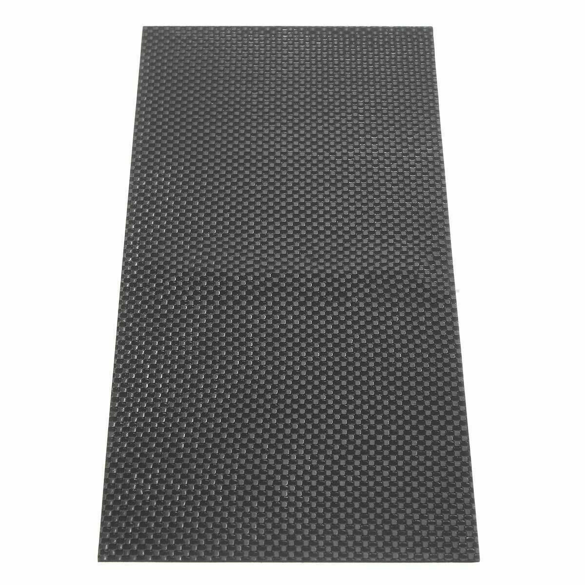 Carbon Fiber Plate Panel Sheet 100% 3K Weave Glossy Plain 100x250x1mm Black L