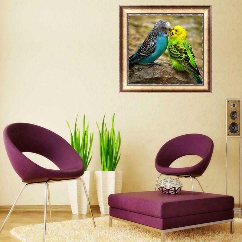 Birds 5D DIY Diamond Painting Embroidery Rhinestones Cross Stitch Kit Home Decor
