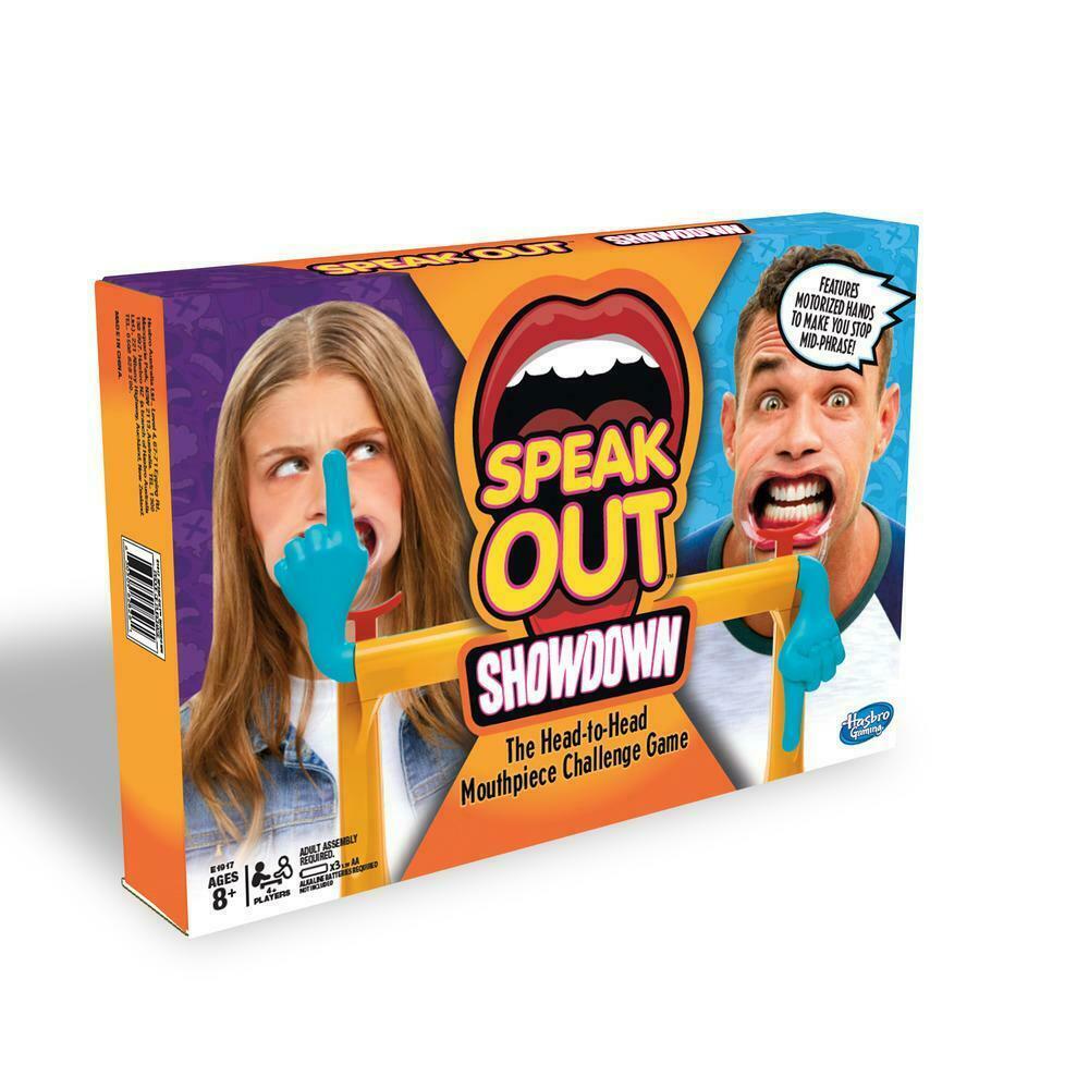 Hasbro Speak Out Showdown Family Board Game Duel Challenge Party Fun 8 Years+