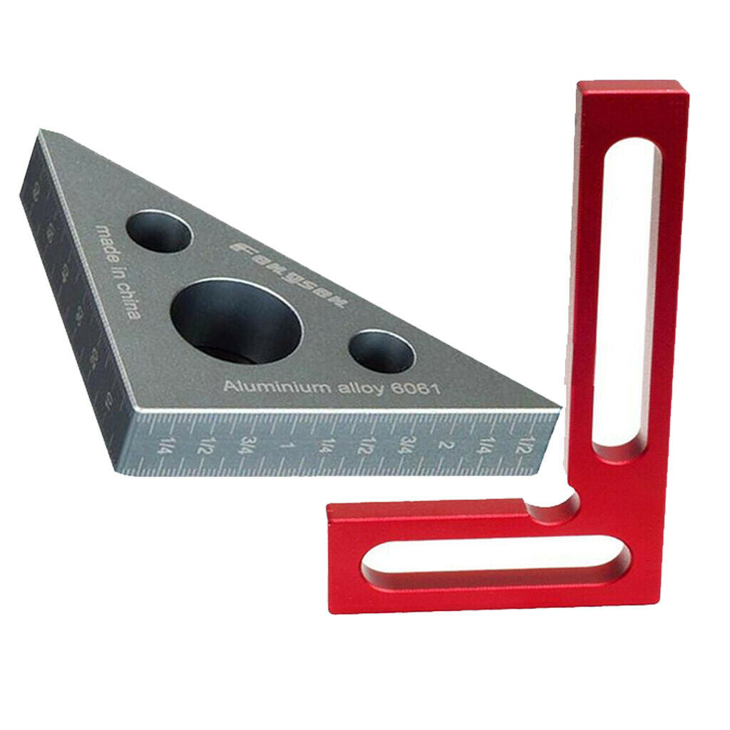2Pcs 90 Degree Precision Woodworking Tools Positioning Squares Triangle
