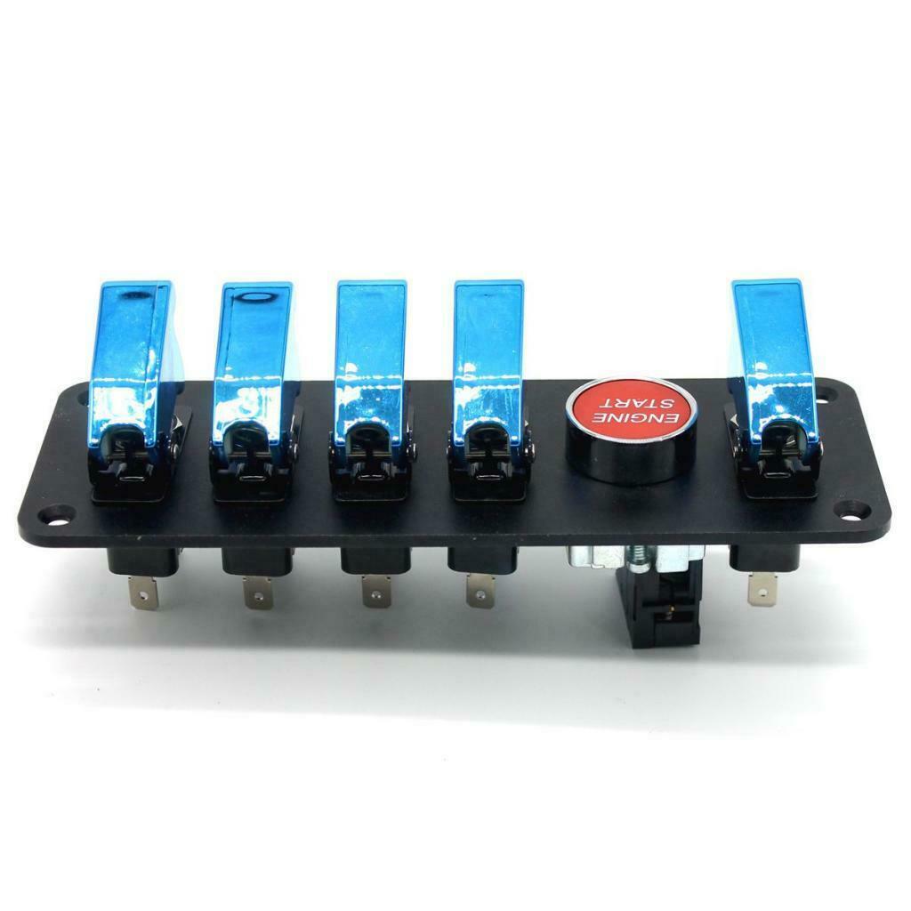 6- Car Switch SPST Rocker Switch Blue on / Off Switch Change Switch Toggle