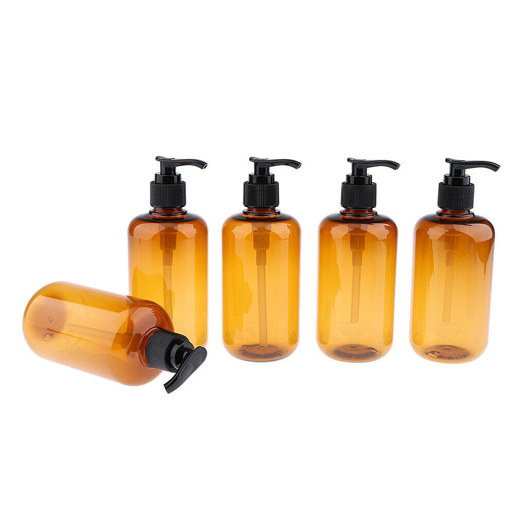 Lots 10 Empty Plastic Pump Bottles for Shampoo Lotions Body Wash Refillable
