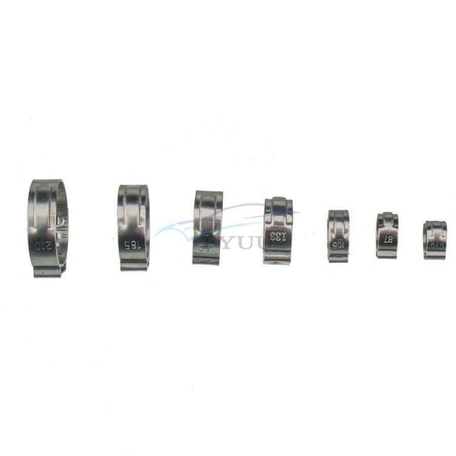 90PCS Stainless Steel Car Single Ear Hydraulic Hose O-clamp Fuel Air Pipe Clamp
