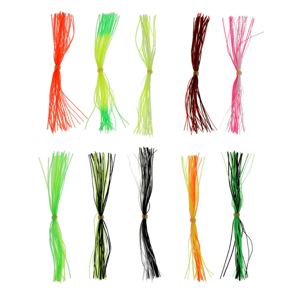 10 Bundles Fly Tying Threads Skirts for Fishing Flies Lures Beard Making