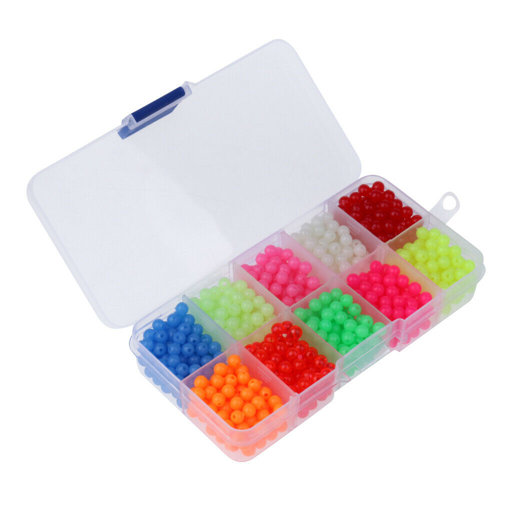 Plastic Luminous Round Beads Fishing Baits Fishing Bead Fishing Beads Kit