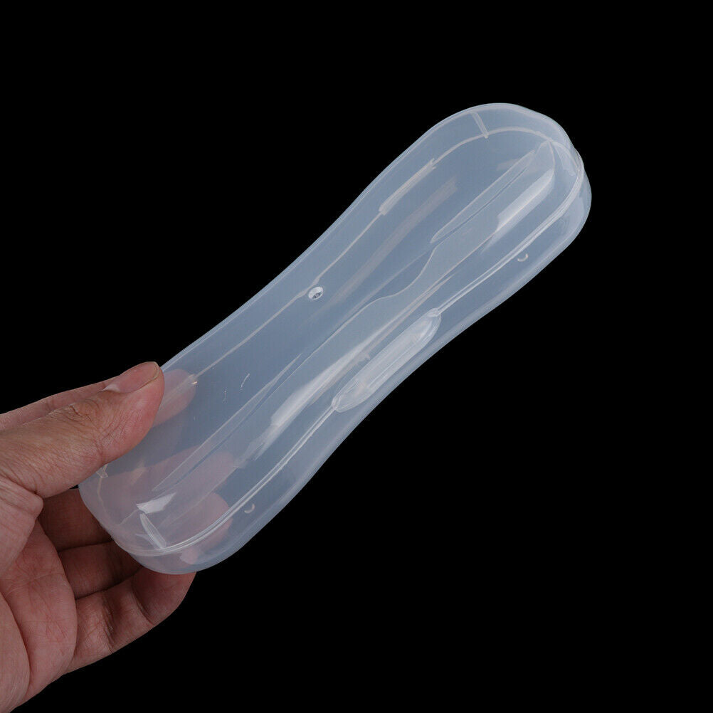 Baby portable tableware box storage plastic spoon fork travel transparent .l8