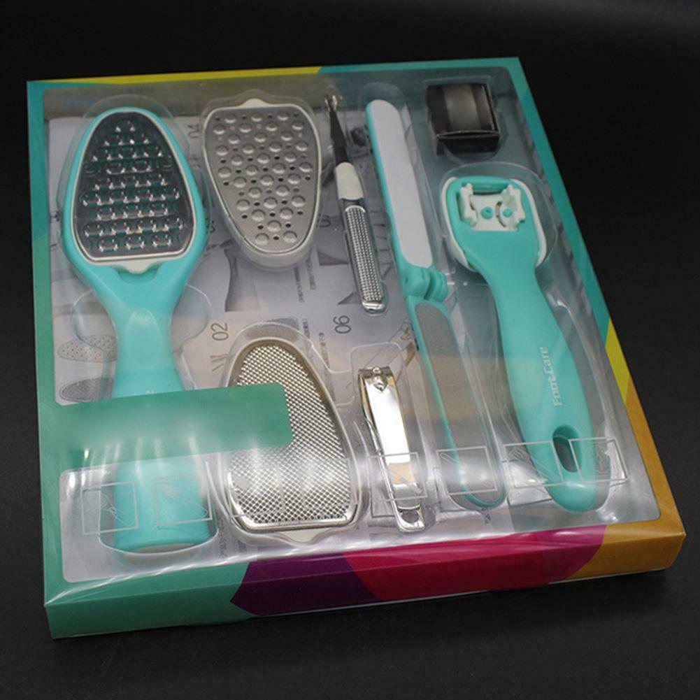8pcs/Set Dead Hard Skin Callus Remover Scraper Pedicure Rasp Tool Feet Care @