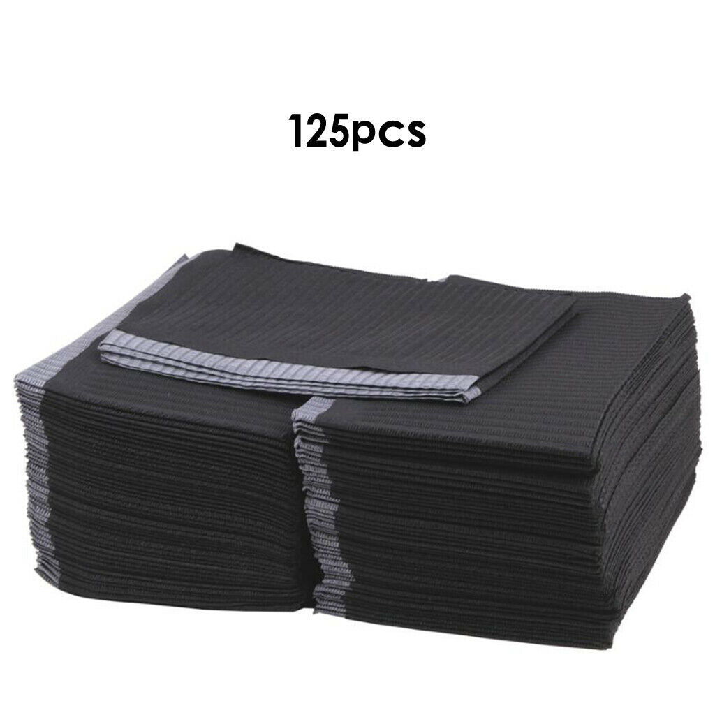 250pcs Disposable Tattoo Table Covers Dental Napkins Accessories Black