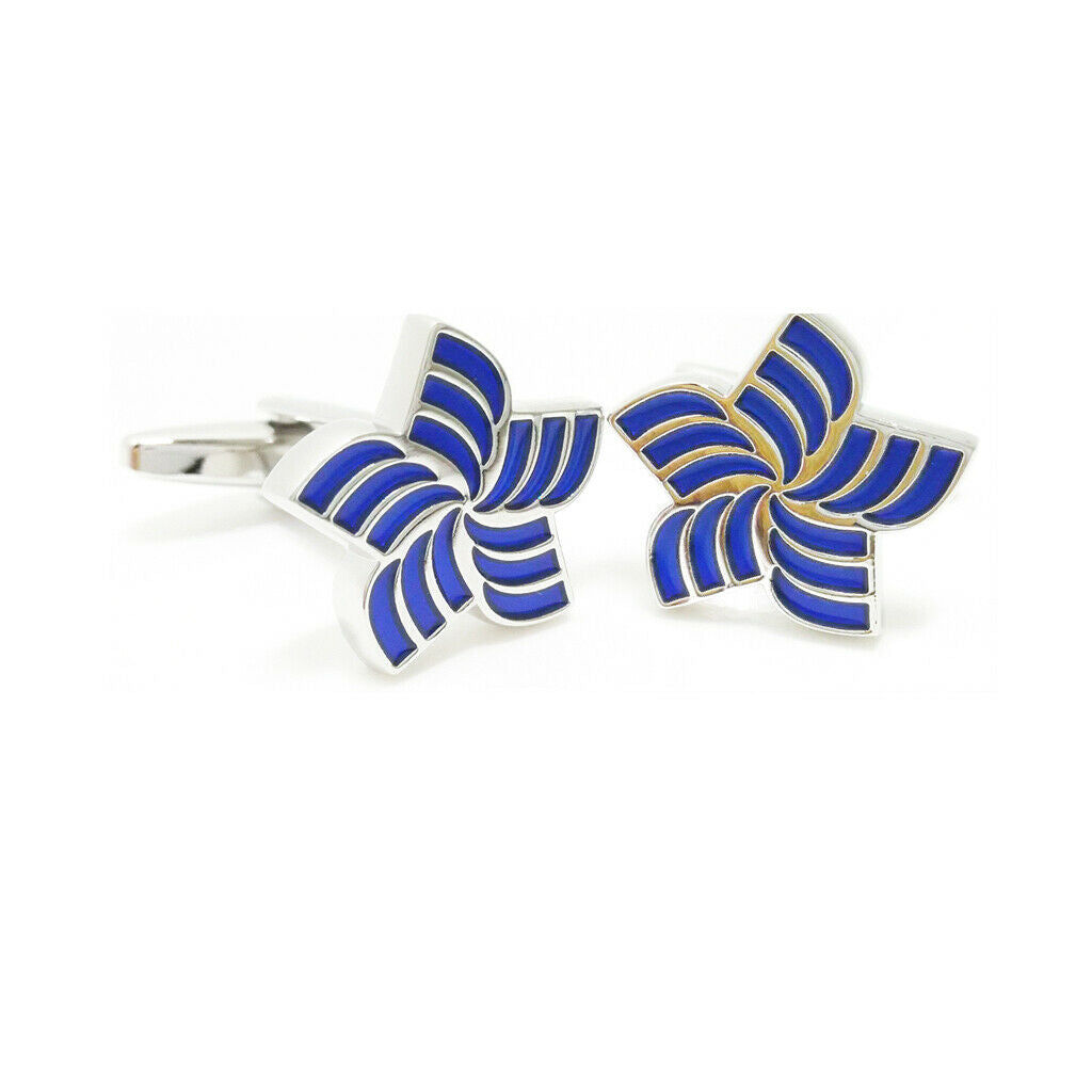 Blue Fashion Shiny Cufflinks - Five Cufflinks From