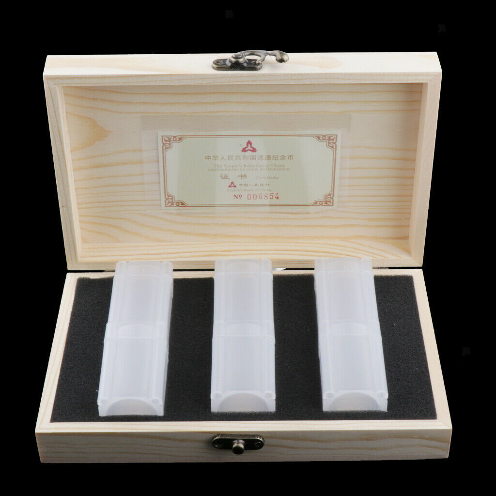 27mm Plastic Coin Dispenser Coin Holder With Wooden Storage Box For Coin