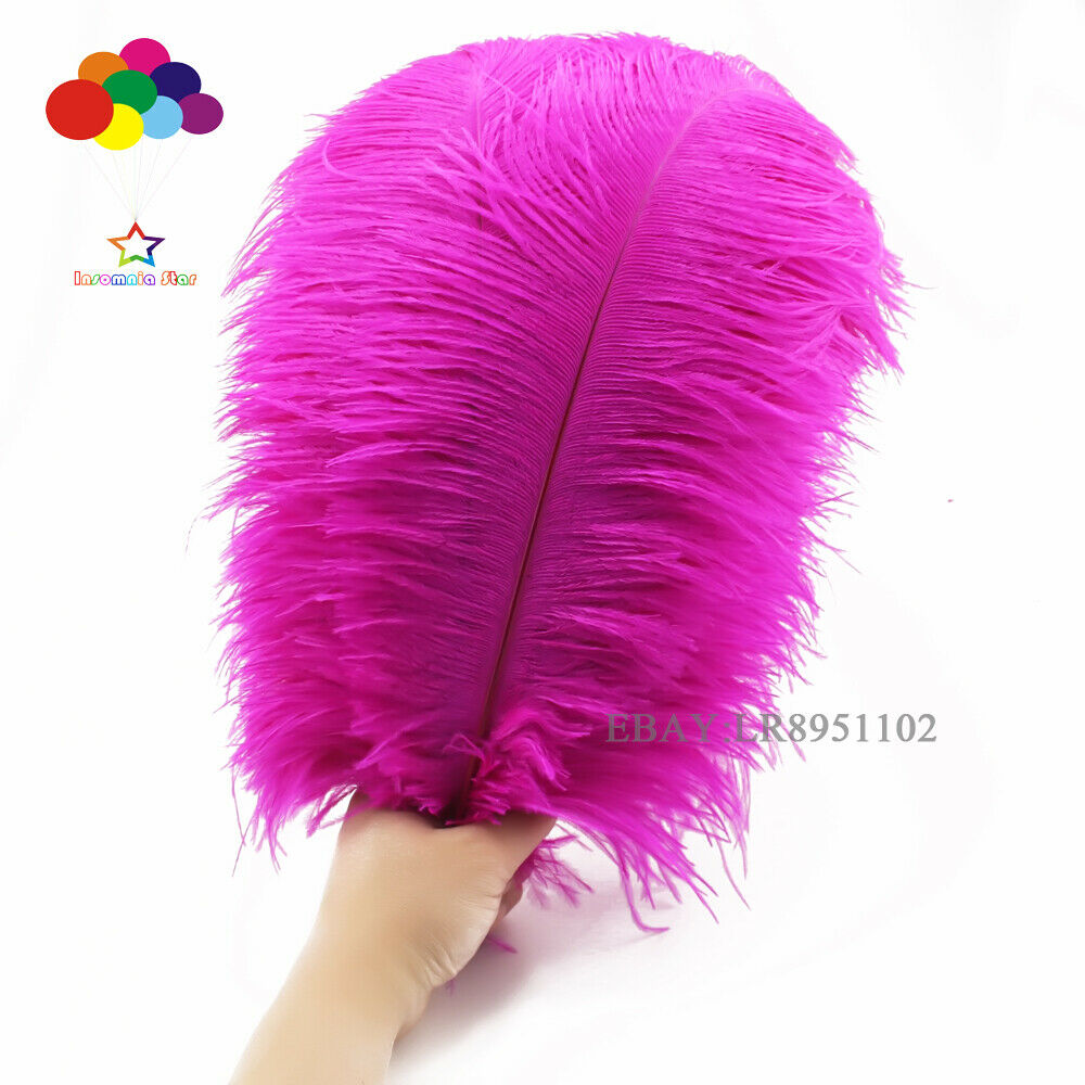 6-8inch Rose Ostrich Feather Costume Fly Plume Hat Arts Craft Party Decorations