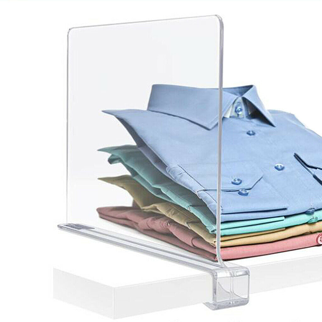 No-Slip Acrylic Shelf Dividers Cabinet Storage Divider Invisible Organizer
