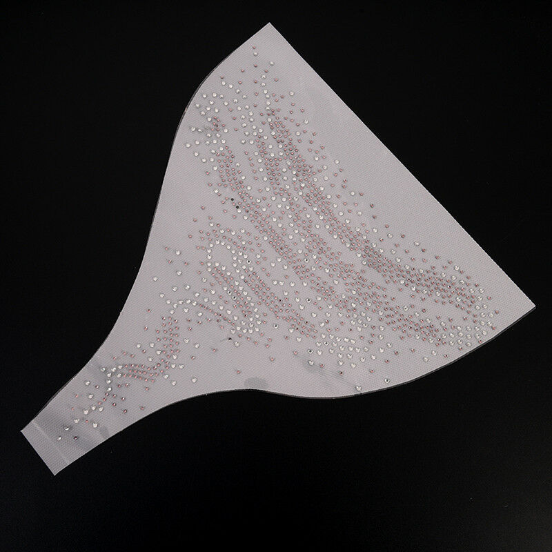 bling stone neckline iron on transfer patch hot fix rhinestoneCrystal tran.l8
