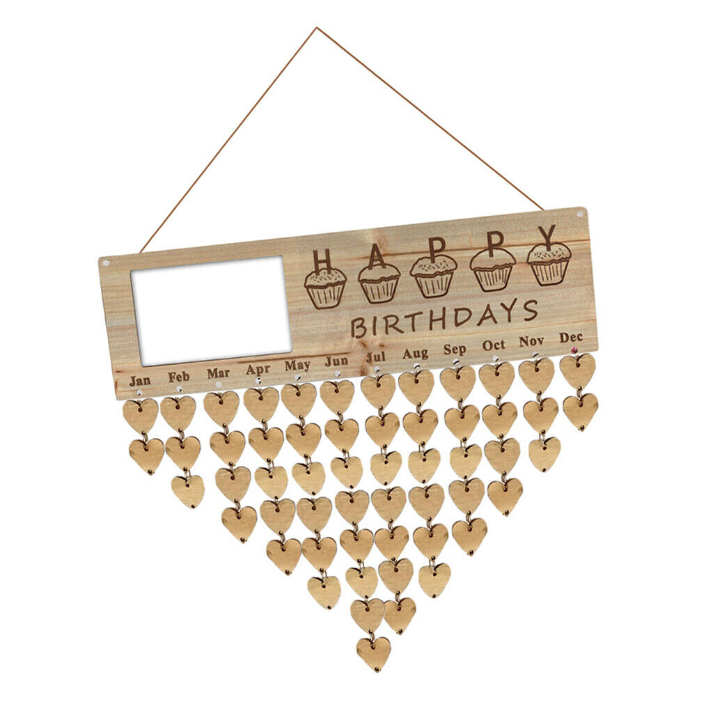 Wooden Family Friends *[Birthday Reminder!] Tracker! Wall Plaque Sign F
