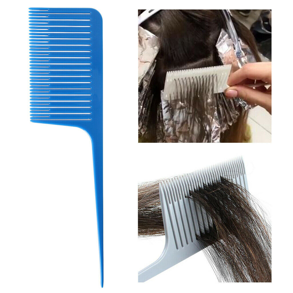 4Pcs Weave Highlighting Foiling Hair Comb Styling Hair Combs Purple+Blue