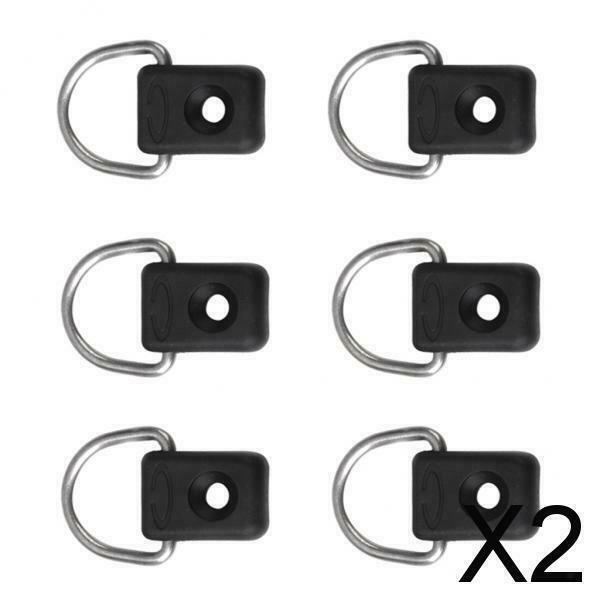 2X 6 Pieces Kayak D Rings Fitting Fishing Rigging Accessory For Boat Canoe Kayak
