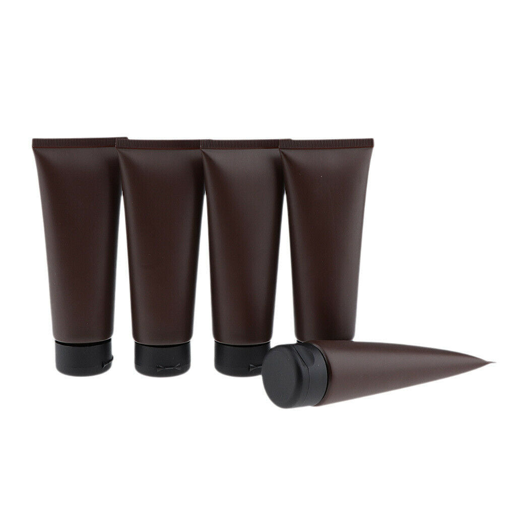 5 Pieces 100ml Soft Flip   Plastic Empty Squeeze Tube Cosmetic Face Wash Gel