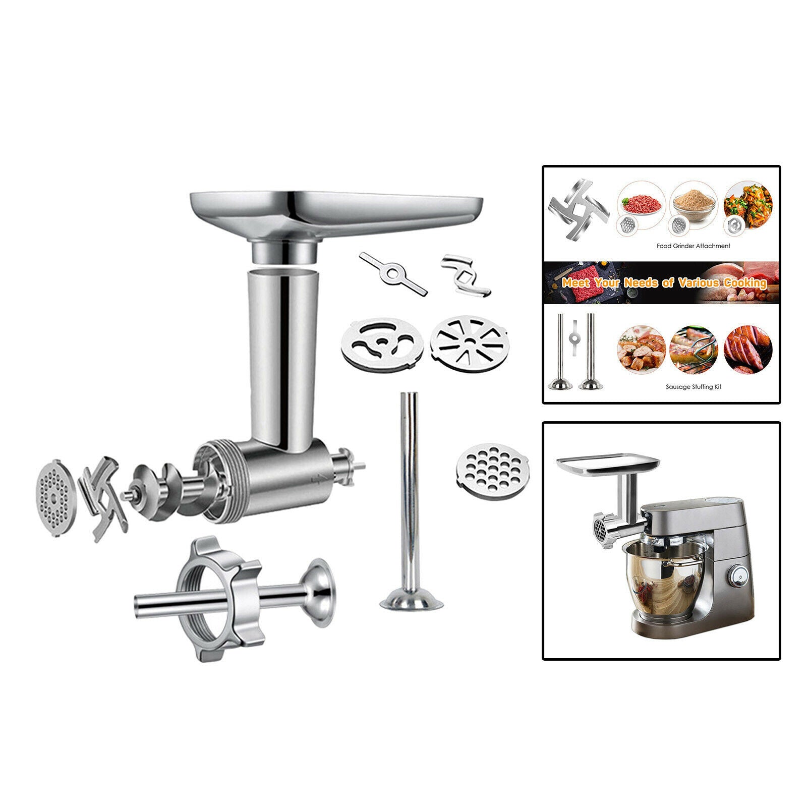 9 PCS Meat Grinder Plates Discs for Kenwood Meat Grinder Stand Mixers Parts