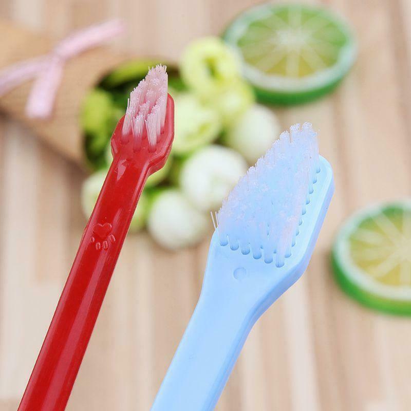 Durable Duel Dog End Cat Puppy Dental Pet Grooming Comfortable Toothbrush