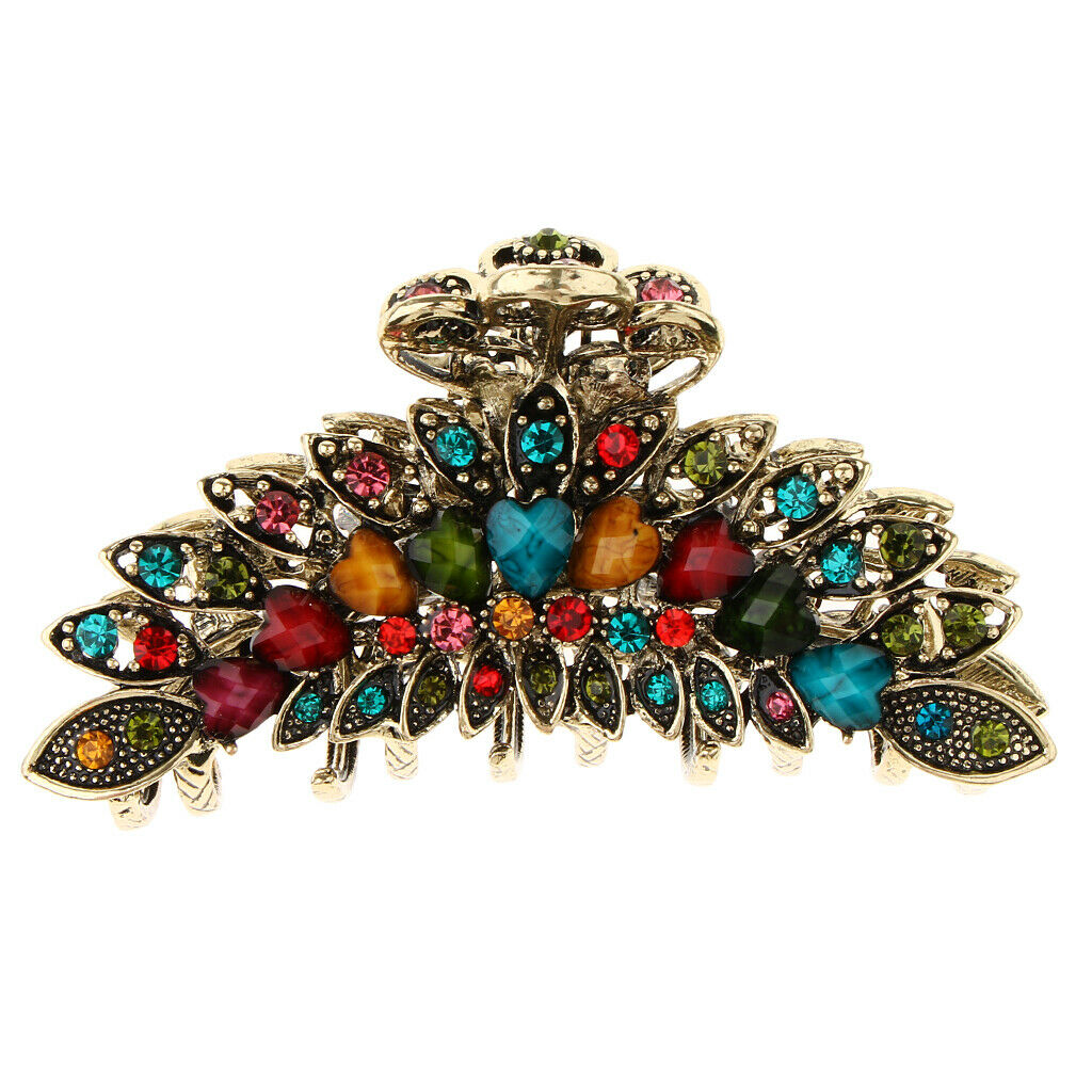 Large Turquoise Hair Claw Jaw Pins Barrette Hair Updo Grip Hair Jewelry