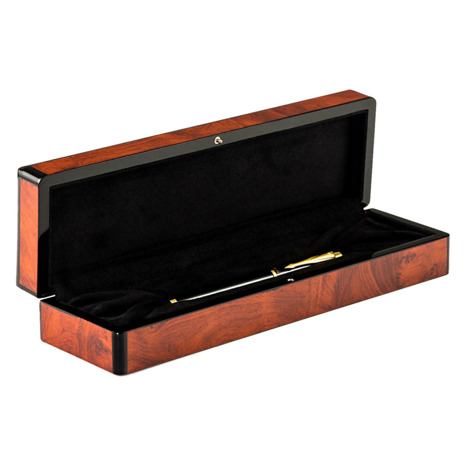 Retro Solid Wood Cigar Pen Case Holder Stationery Storage Box Container