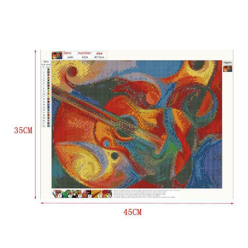 Guitar 5D DIY Full Drill Diamond Painting Embroidery Cross Stitch Kit