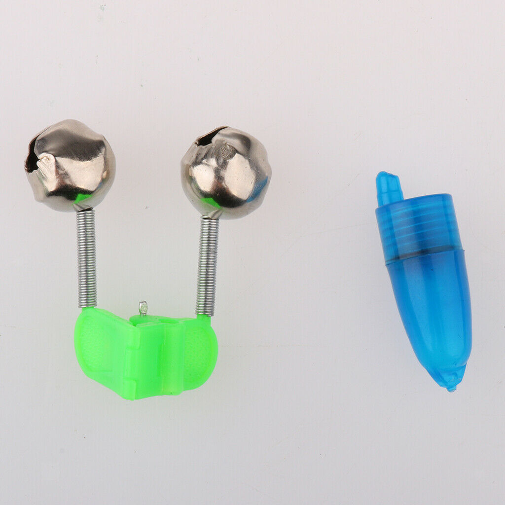 10x double bells catfish bells LED bell alarm blue