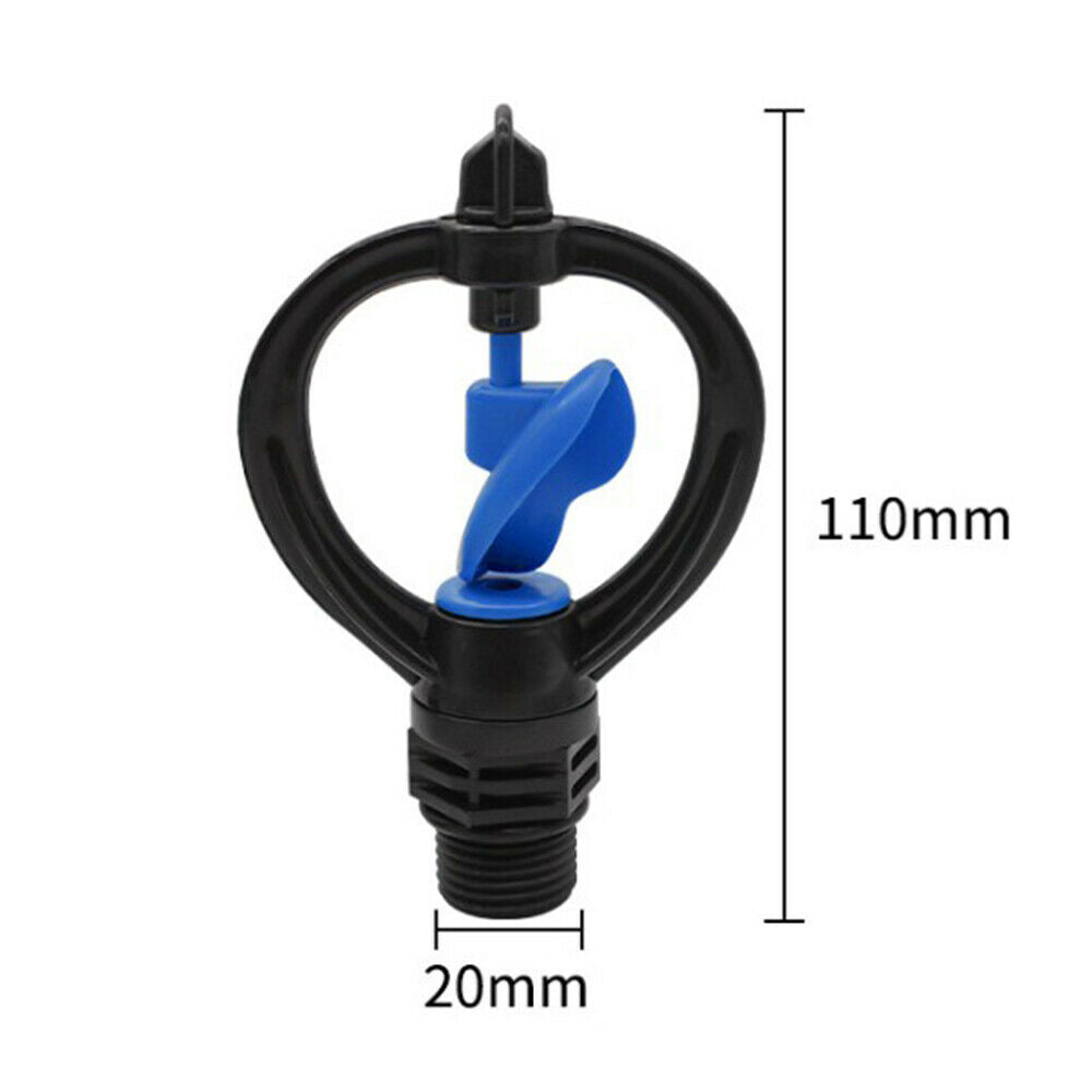 5Pcs 1/2 In 360 Degree Automatic Rotary Nozzle Sprinkler Lawn Watering Sprinkler