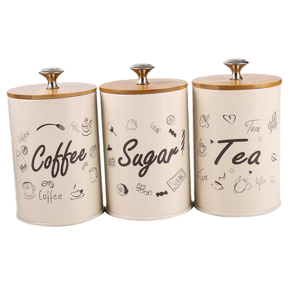 Pack 3 Pieces Sugar Bowls Muti-Functional Round Condiment Jar for Home- Spice