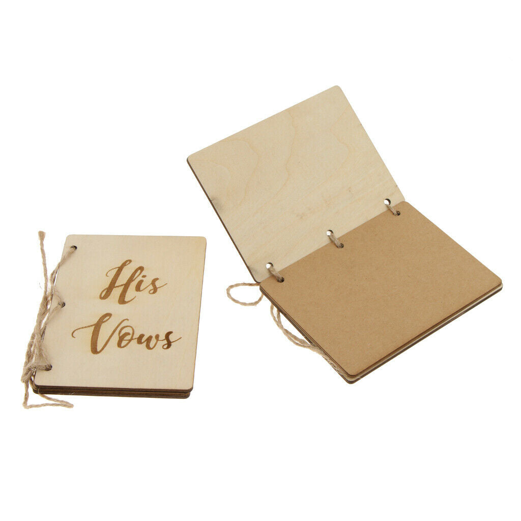 2Pcs Wedding Vow Booklets Hardcover His & Hers Wedding Vow Book Supplies