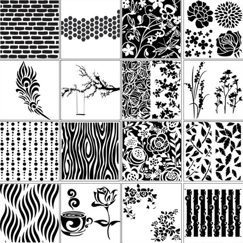 16X DIY Embossing Folders Plastic Template Die Cutting Scrapbooking Card Xmas BD