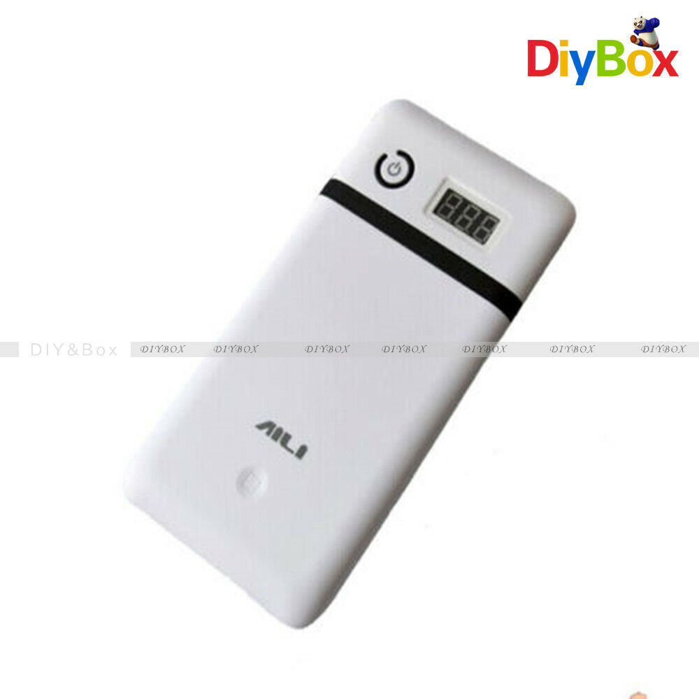 White 3.3A 5V-21V Mobile power bank Six 18650 Battery Charger For 19V Laptop