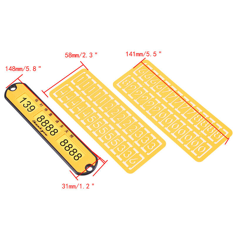 3X Car Auto Temporary Parking Card Luminous Phone Number Plate Crafts Sucker