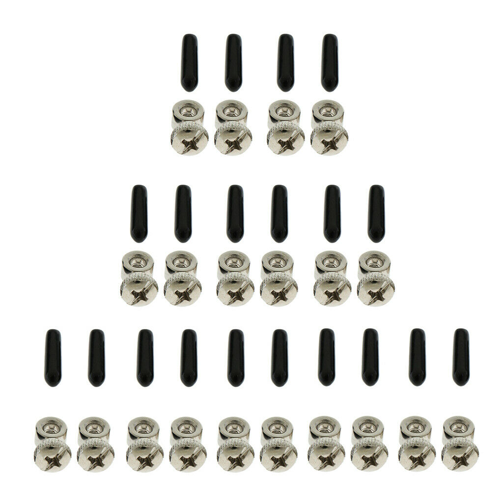 10 Sets Spare Screws & Black End Caps Cover Replacing Hardware for Speed Jump