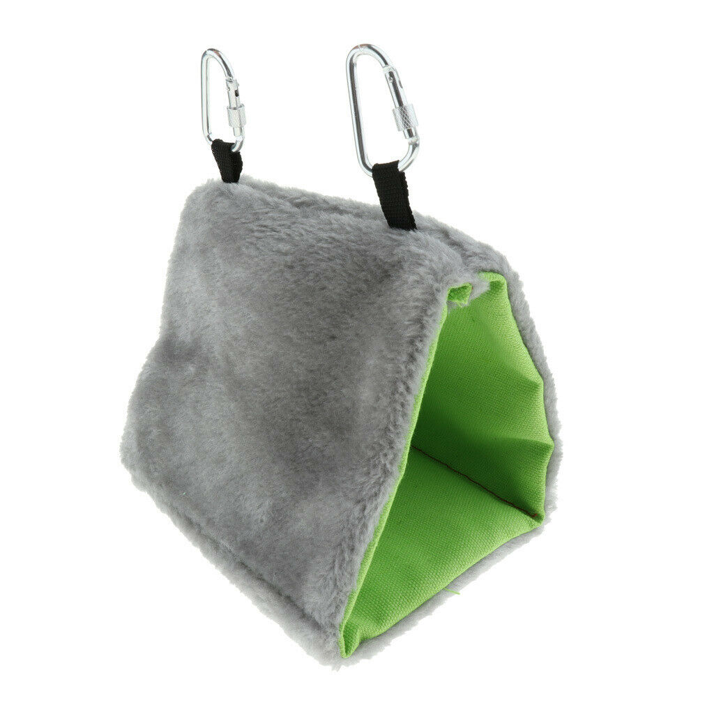 Plush Bird Hammock Hanging Snuggle Cave Hut Bird Parrot Hideaway (11x16x14cm)