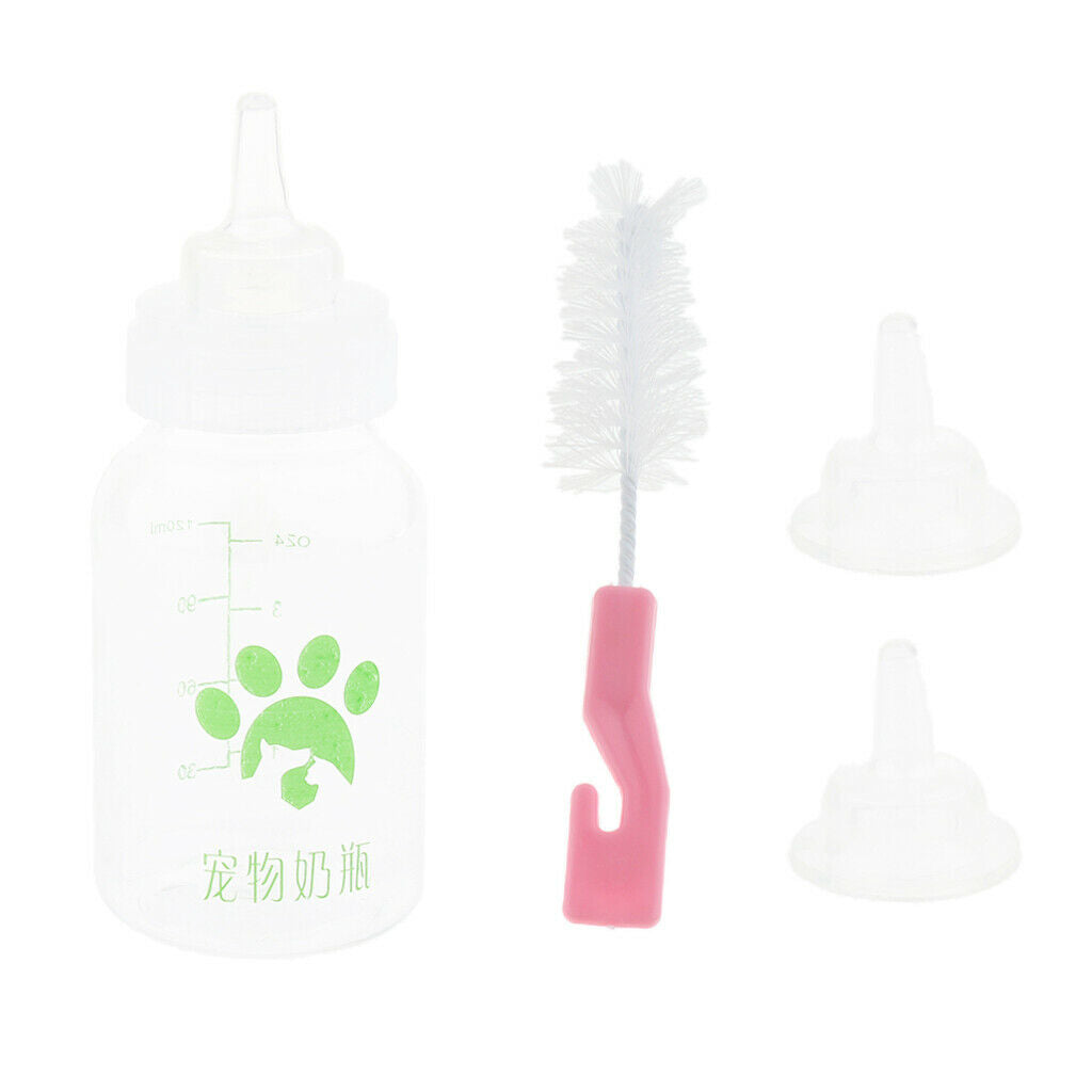 120ml Soft Dog Cat Silicone Gel Nipple Pacifier Pet Milk Bottle Feeding Tool