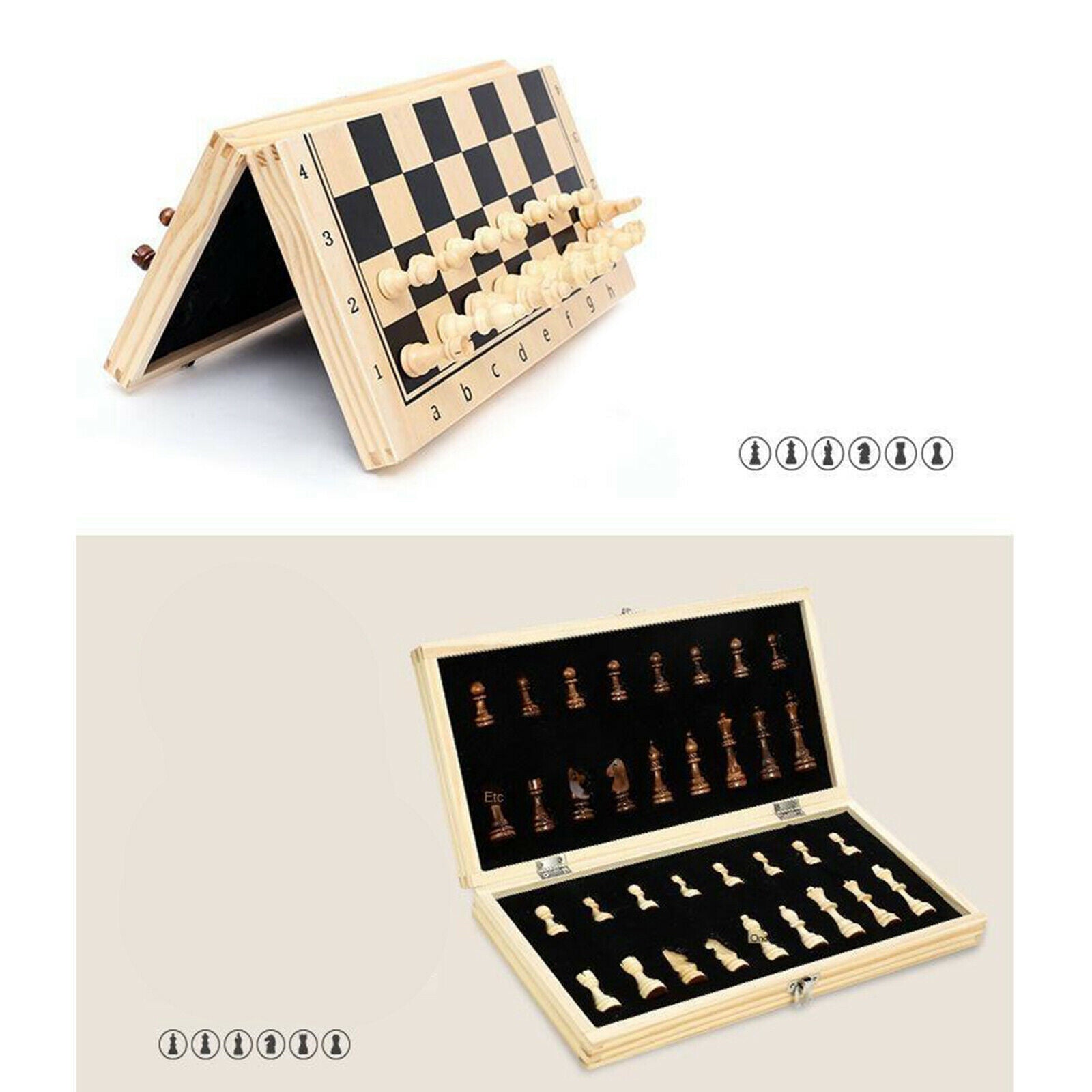 Handmade Folding  Chess Board Board Game 15x15 Inch for Kids Adults
